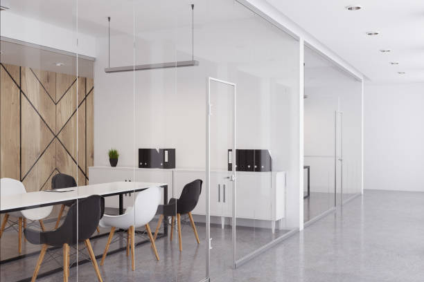 Side view of meeting room