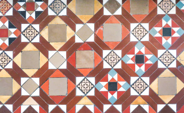 istock Old colorful tiles floor  in vintage style 689290964