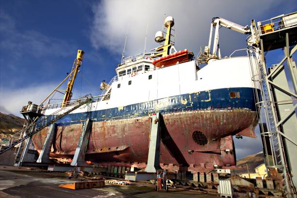 istock Old shipyard in the Faroe Islands 689308364