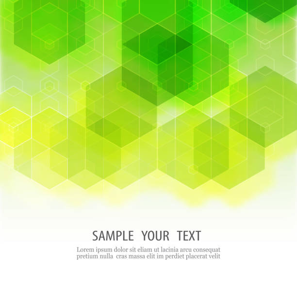 Bright green background Bright green background.Abstract background consisting of green,transparent hexagons. construction company brochure template stock illustrations