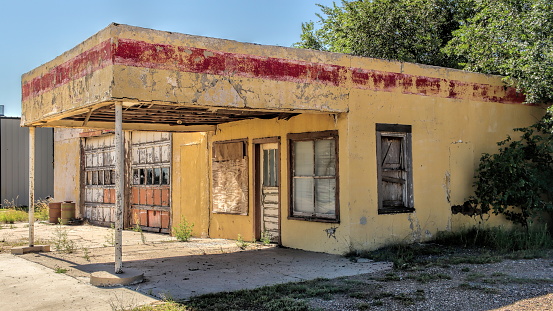 An old gas station in Texas USA