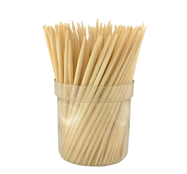 istock Wooden toothpicks in a glass 689331396