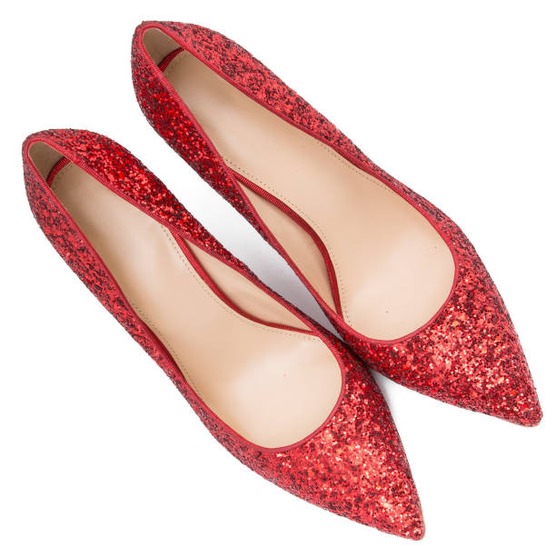 indarbejde kartoffel Pakistan Women Red Shoes With Glitter Stock Photo - Download Image Now - Red, Shoe,  Arts Culture and Entertainment - iStock