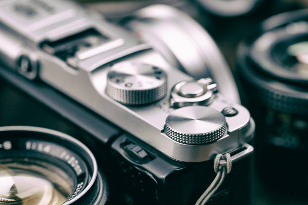 istock close up of Retro Camera and lenses 689366212