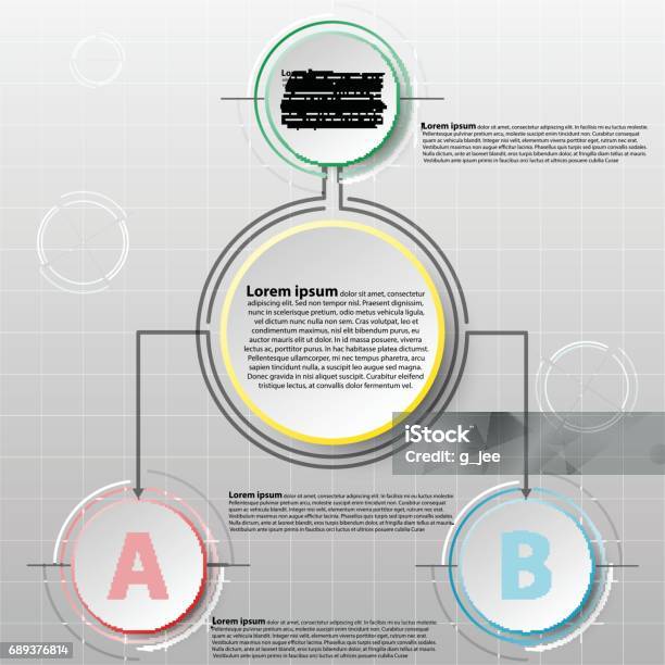 Vector Infographics Design Template With 3d Circle Paper Seperate 2 ...