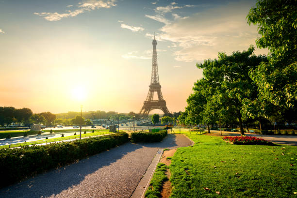 istock Tower near park in Paris 689383558