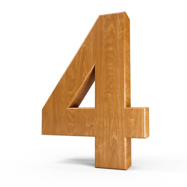 istock 3d Rendering wood material number 4 four isolated white background 689397548