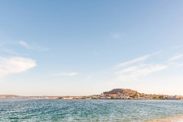 A late afternoon view across the bay to Saldanha Bay, a town in the Western Cape Province