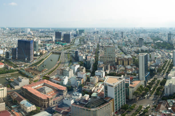 istock Panorama view ho chi min city at Vietnam 689401422