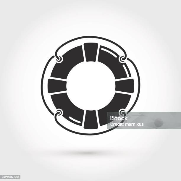 Classic Lifebuoy Icon Stock Illustration - Download Image Now - Assistance, Buoy, Business Finance and Industry
