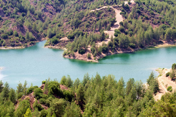 istock Mountain Lake on Troodos, Cyprus. High angle view. 689407872