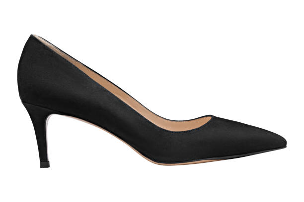 istock Female red suede shoes 689413254