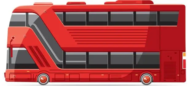 Vector illustration of Cool double bus vector