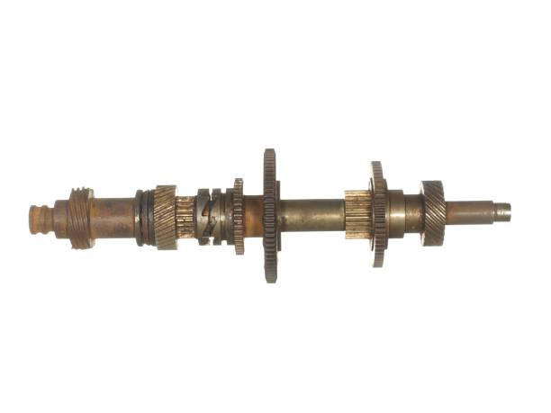 istock Transmission gears, isolated on a white background 689435304