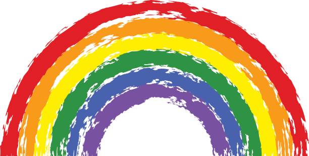 istock Vector gay pride design elements: rainbow smear. LGBT, gay and lesbian pride symbols, icons. Hand drawn paint strokes isolated on white background. LGBT concept. 689438642
