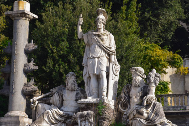 istock Sculpture at the Piazza del Popolo (People's Square) 689449748