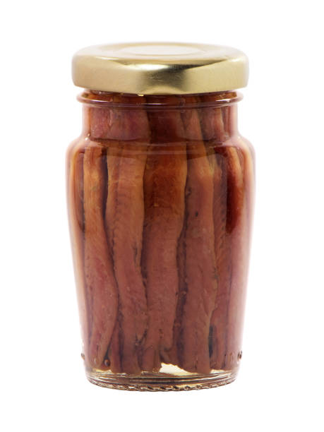 istock Canned anchovy fish fillet in olive oil 689449908