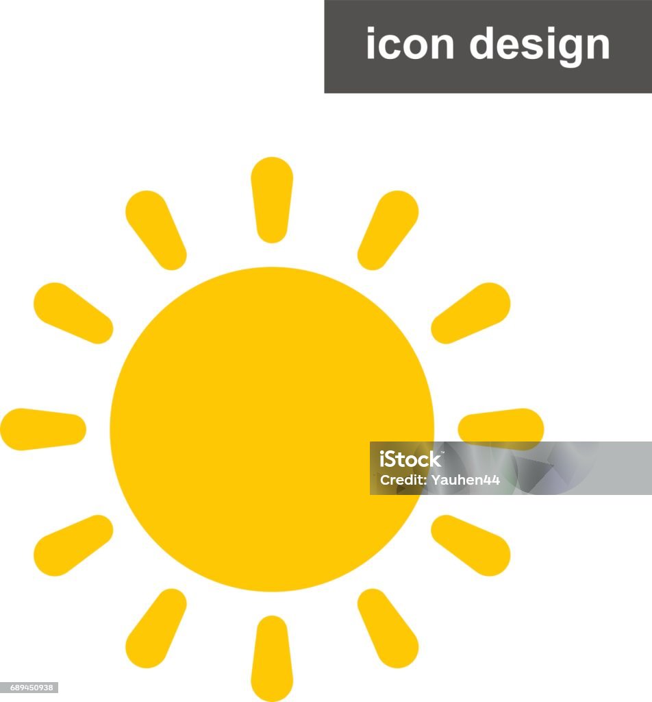 Vector icon sun rays light Sun stock vector