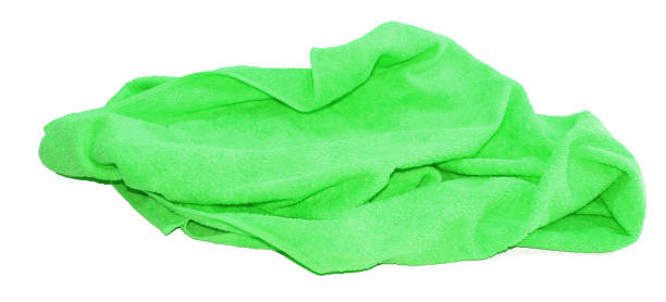 istock colorful green towel isolated on white 689478934