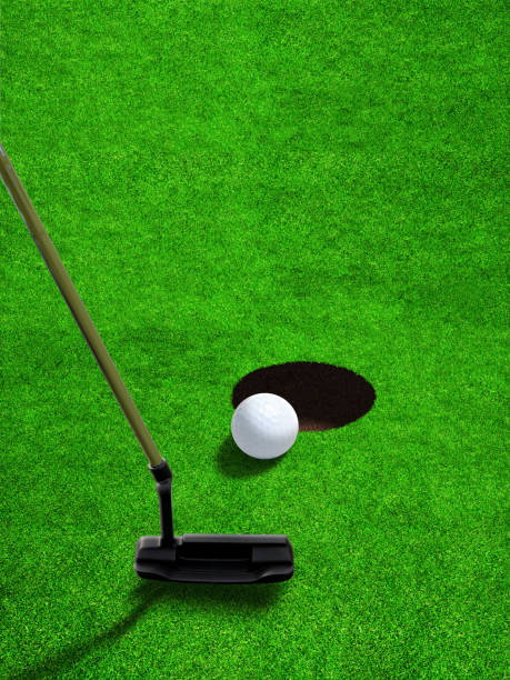 istock Putting Golf Ball Close to Hole With Copy Space 689494322