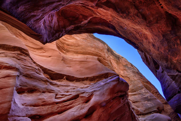 slot canyon - san rafael swell stock-fotos und bilder