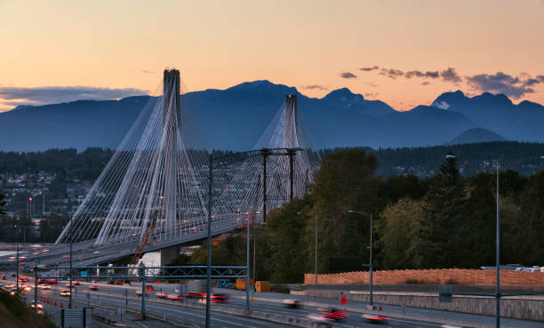istock Port Mann Bridge at sunset, BC, Canada 689518344