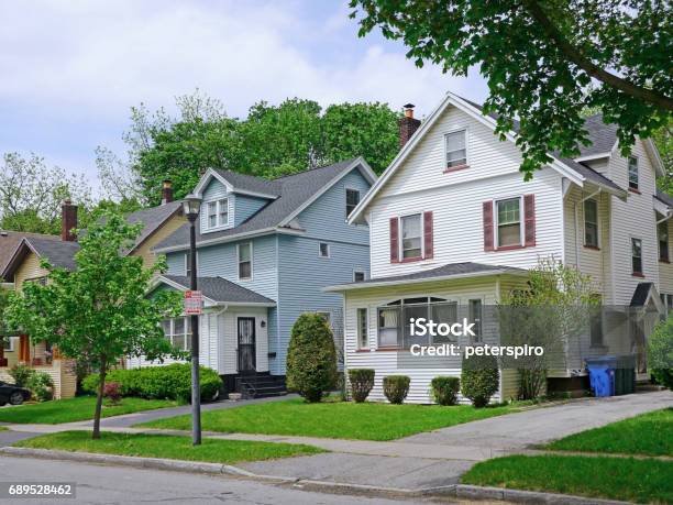 Middle Class Suburban Houses Stock Photo - Download Image Now - Middle Class, Residential District, House