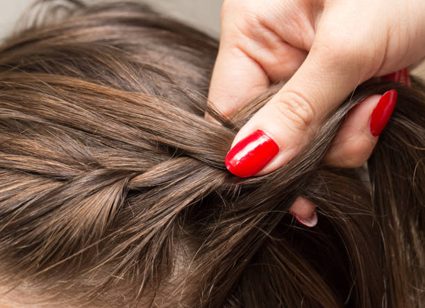 istock braided pigtails in the beauty salon 689537170
