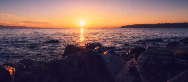 istock Beautiful sunset in Halkidiki, Athos, Greece 689540714