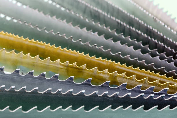 Band saw blade. Fan arrangement, macro