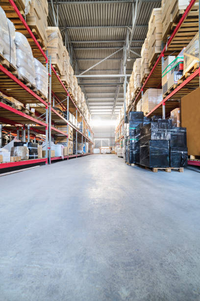 istock Warehouse transport and freight company 689554588