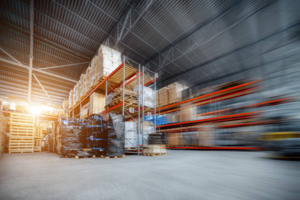 istock Large hangar warehouse industrial and logistics companies 689554756
