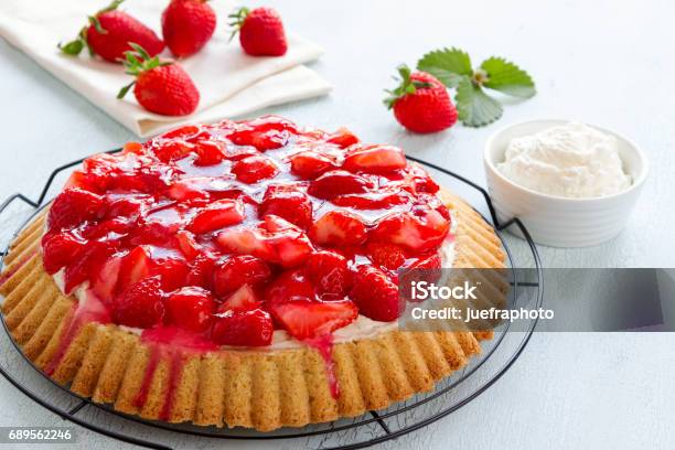Strawberry Cake Stock Photo - Download Image Now - Biology, Cookie, Germany