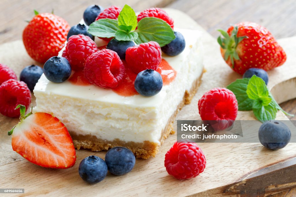 Cheesecake Blueberry Stock Photo