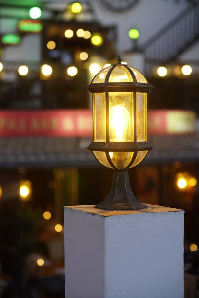 istock Street lights at twillight on mallorca 689576618