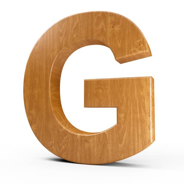 3 d レンダリングの木材材料手紙 g ホワイト バック グラウンドを分離しました。 - alphabet white background letter g three dimensional shape点のイラスト素材／クリップアート素材／マンガ素材／アイコン素材