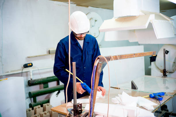 istock Modern factory personnel 689581924