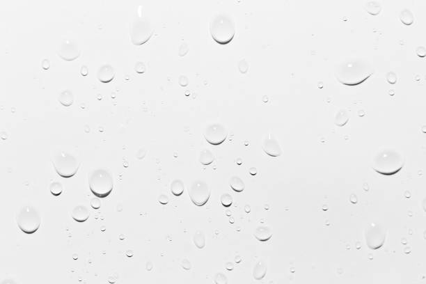 istock drops of water on white. close-up 689589996
