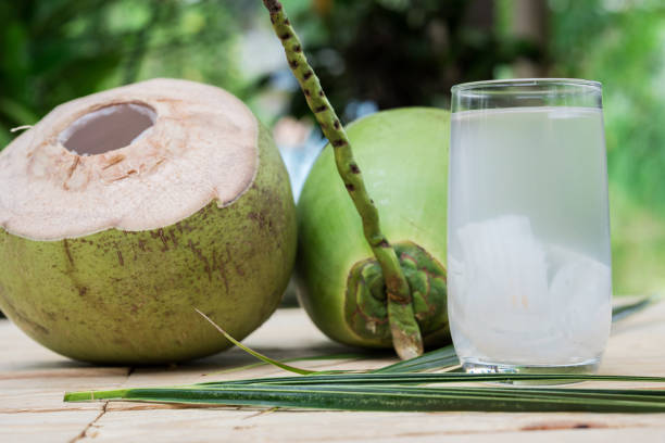 istock Coconut juice,Drink coconut water 689599264