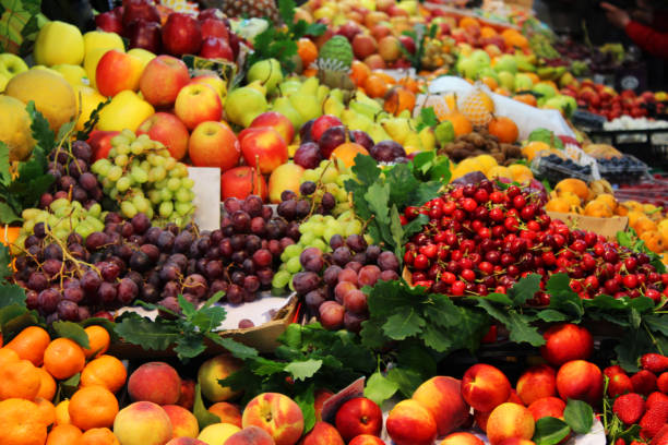 Bancarella di frutta - foto stock