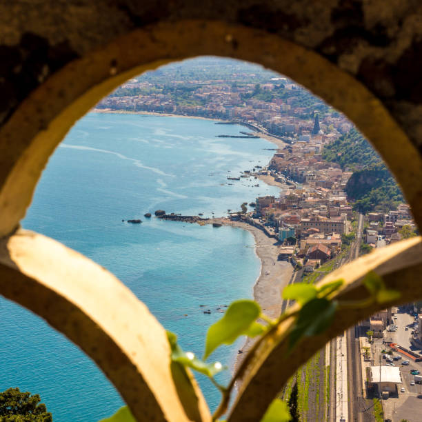 Sicily (Italy): The beautiful Sicilian coast view from Taormina (On May 26-27, Taormina will host the Summit of the Heads of State and of Government of the G7)