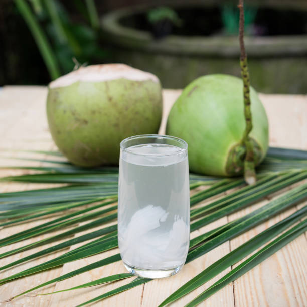 istock Fresh coconut drink with young coconut 689618902