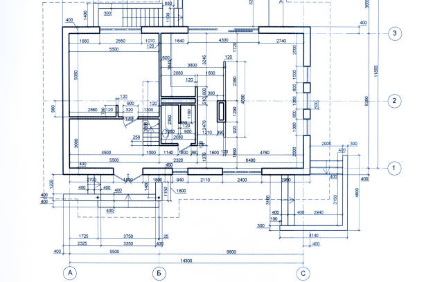 house plan blueprint. part of architectural project. technical drawing. house plan blueprint. technical drawing. part of architectural project. floor plan blueprint stock pictures, royalty-free photos & images
