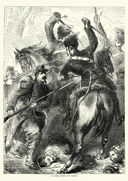 ilustraciones, imágenes clip art, dibujos animados e iconos de stock de franco prusiano de la guerra batalla de dreux - franco prussian war