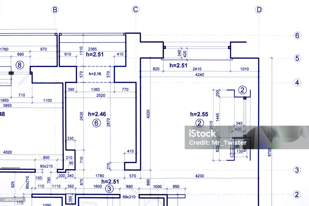 Building Work Plan Construction Plan Engineering Blueprints Part Of Architectural Project ...