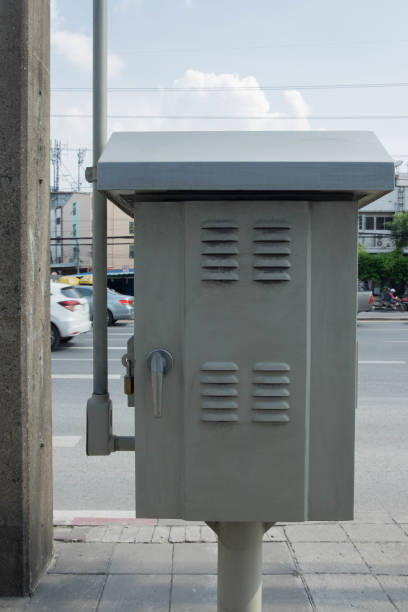 istock Old, rusty, smelly metal cabinet with left handles in the middle 689623276