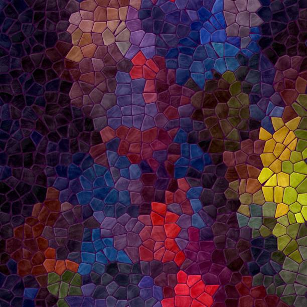 istock irregular mosaic background - pavement dark full spectrum colored 689629156