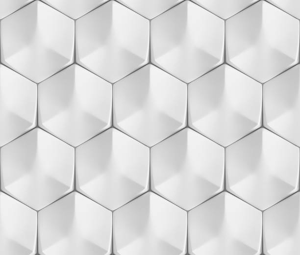 белая бесшовная геометрическая текстура. бумажный стиль оригами. шестиугольные элементы. фон 3d-рендеринга. - 52241 stock illustrations