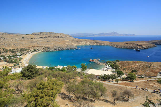 istock The town Lindos, Greece 689647228