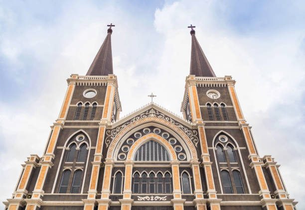 istock Old public catholic church in Chantaburi , Thailand. 689662904